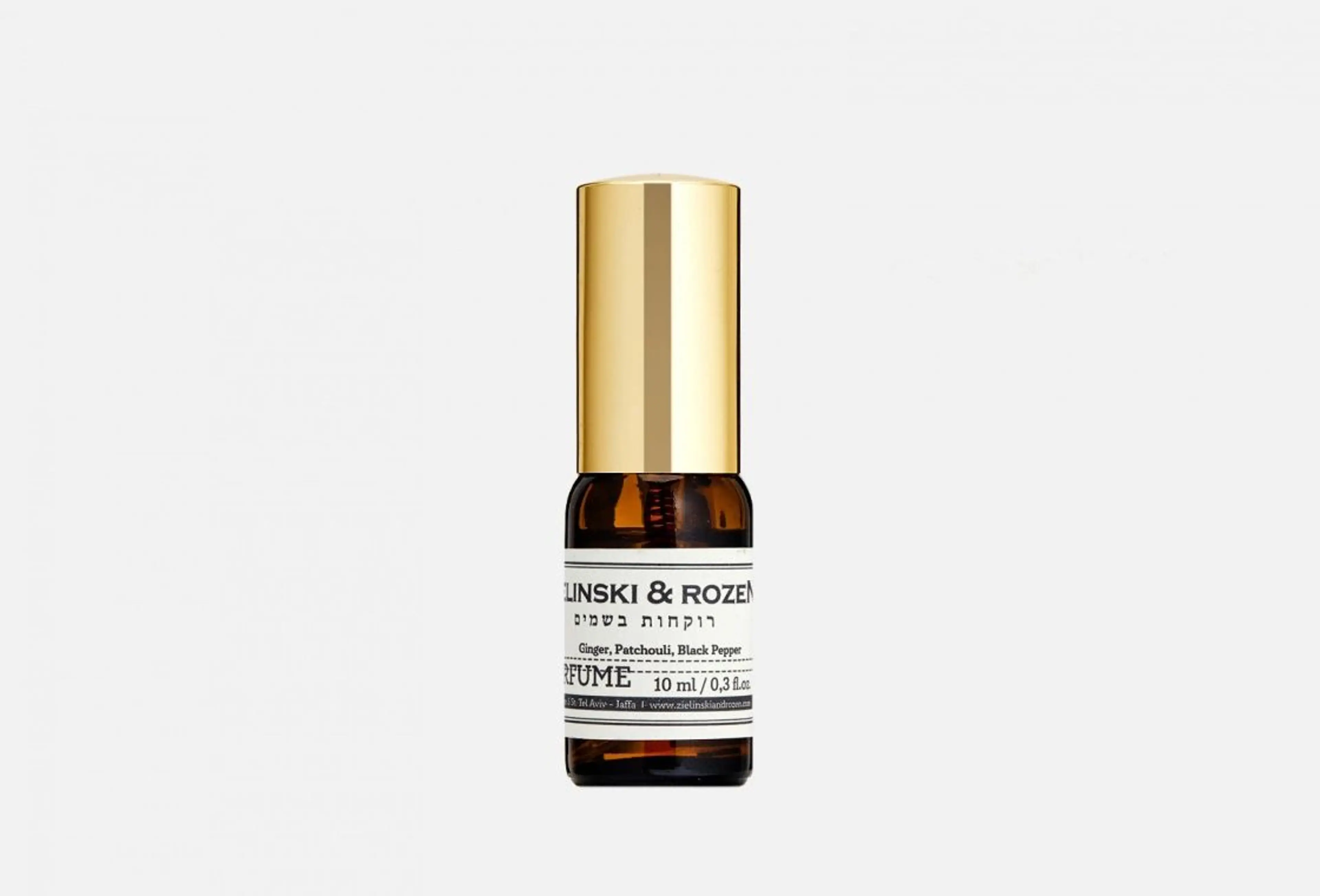 Ginger, patchouli, black pepper, aloysia