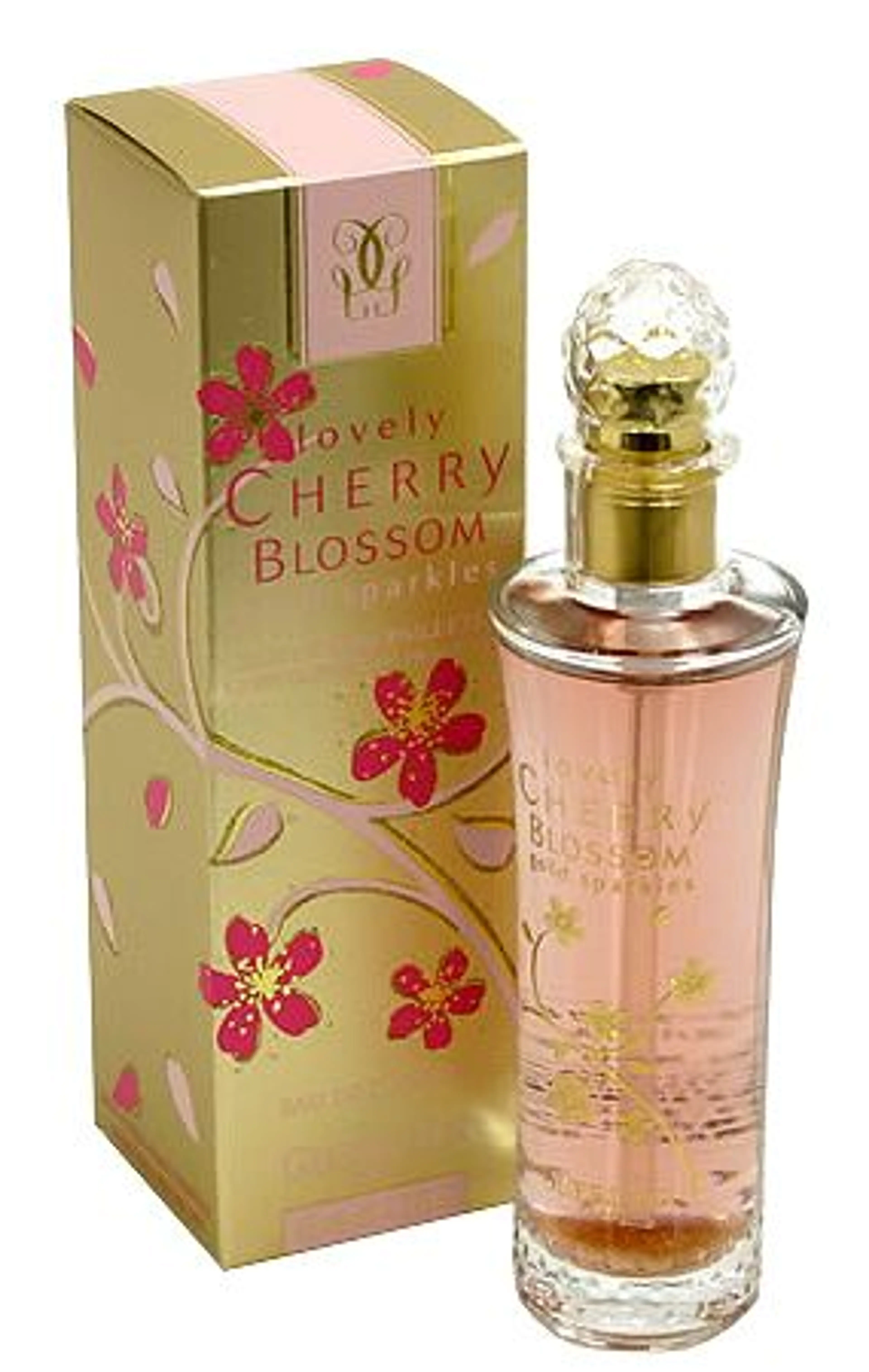 Lovely Cherry Blossom Gold Sparkles
