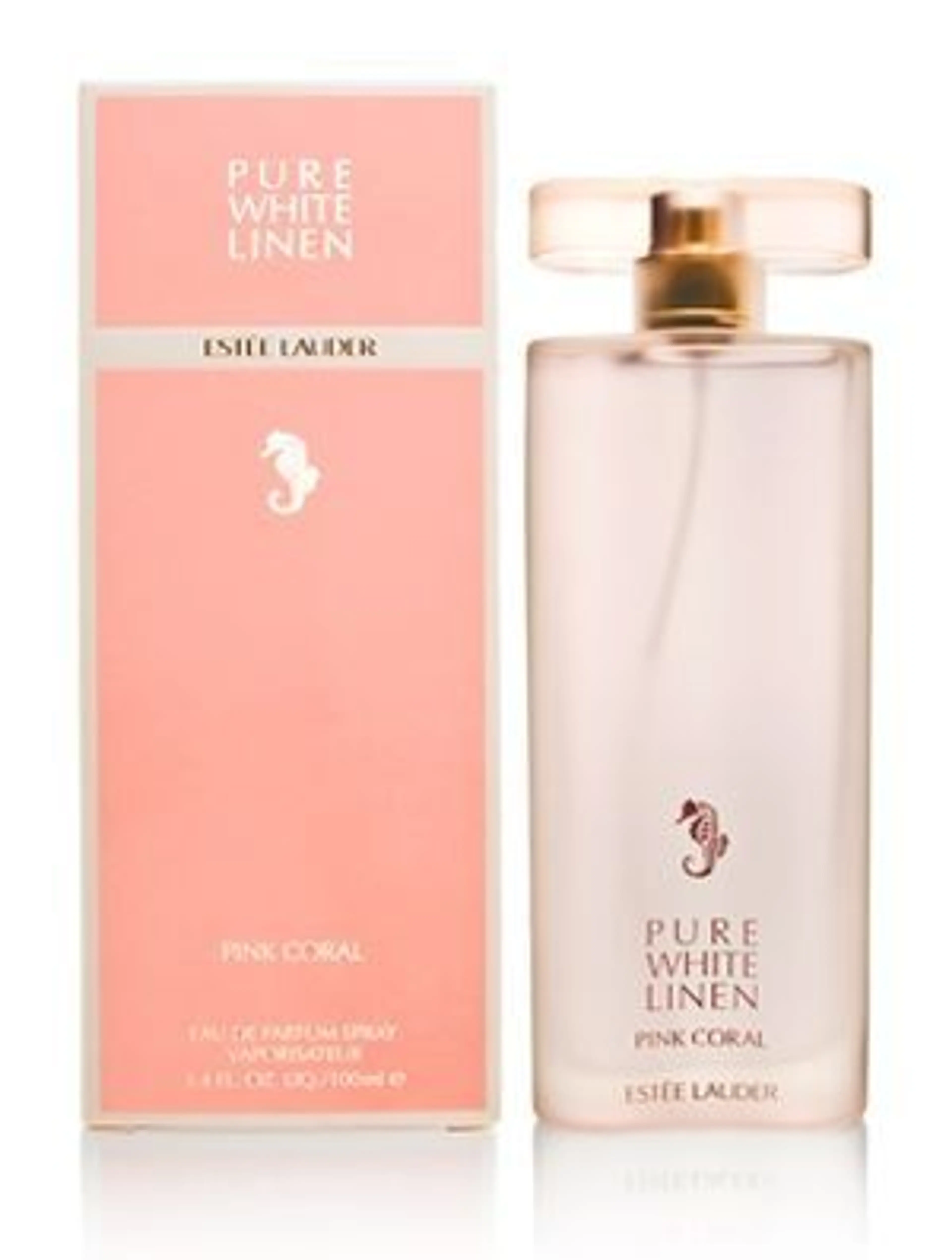 Pure White Linen Pink Coral