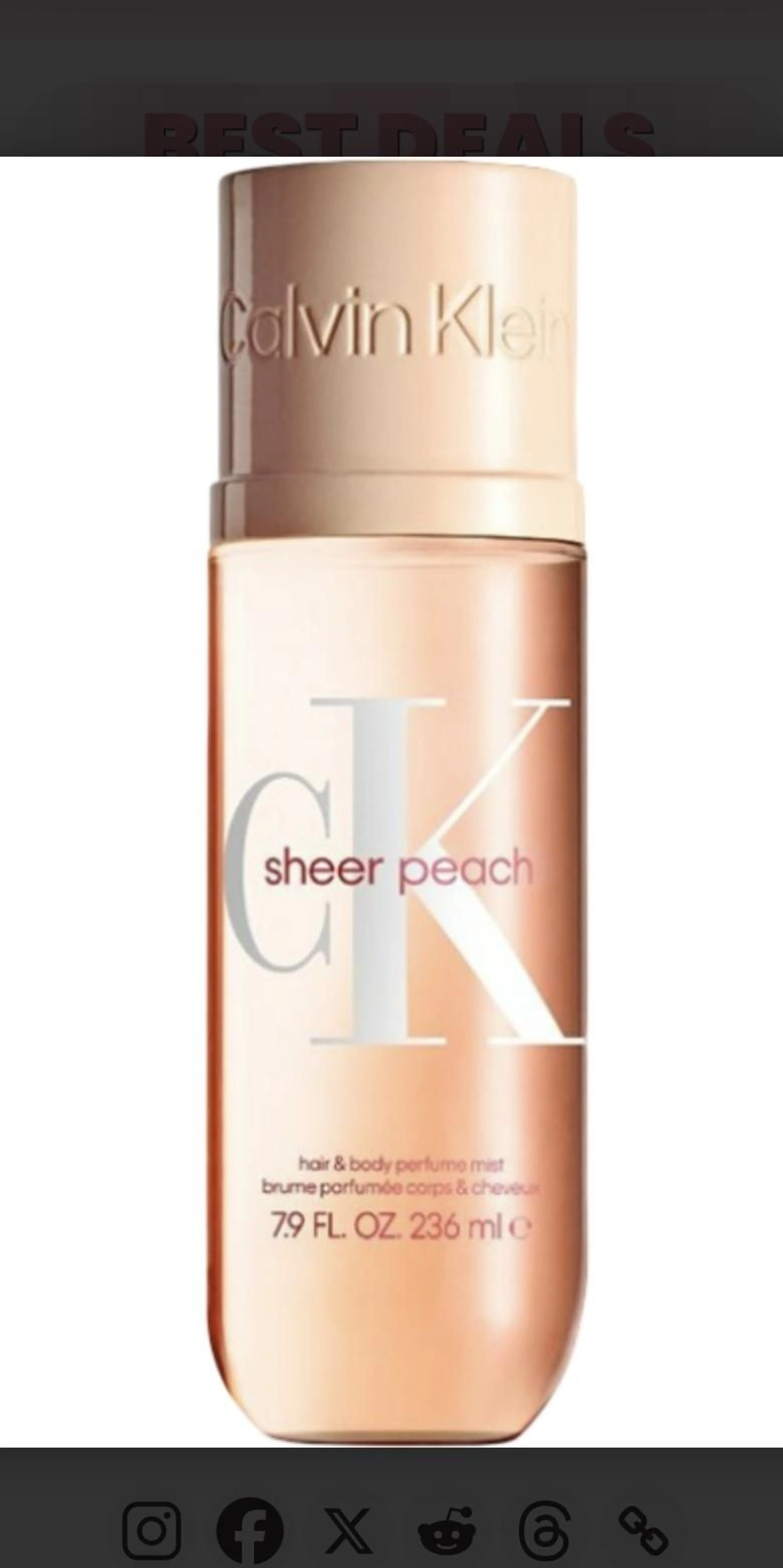 Sheer Peach Body Mist